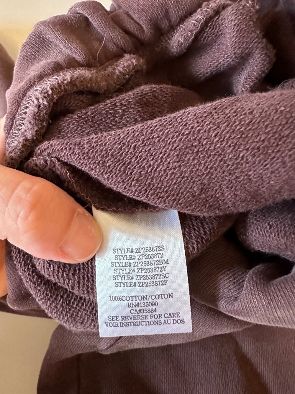Z Supply NWT Hunter Knit Sweatpants in Chocolate Cherry | Size Small - Picture 9 of 12